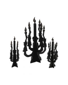 Candelabra Centerpieces with Glow-in-the-Dark Flames