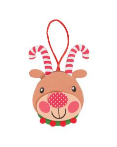 Candy Cane Antler Reindeer Ornament Craft Kit