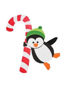 Candy Cane Penguin Doorknob Hanger Christmas Craft Kit