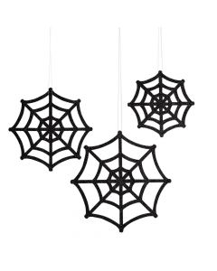 Cardstock Spiderwebs Halloween Hanging Decorations - 6 Pc.