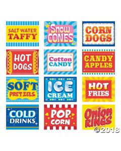Carnival Food Signs