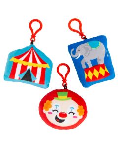 Carnival Plush Backpack Clip Keychains