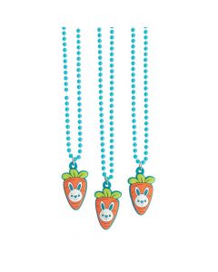 Carrot and Bunny Necklaces