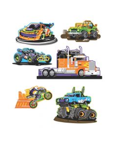 Cars and Trucks Paper Cutouts