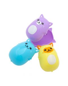 Cat-Shaped Plastic Easter Eggs - 12 Pc.