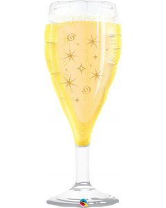 Champagne Glass Bubbly Supershape Foil Balloon