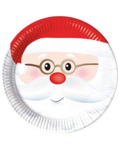 Cheerful Santa Claus Paper Plates