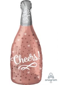 Cheers Rose' Bubbly Junior Shape Balloon