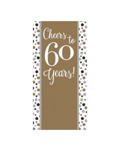 Cheers to 60 Years Backdrop Banner