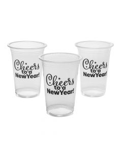 Cheers to a New Year Plastic Cups - 50 Pc.