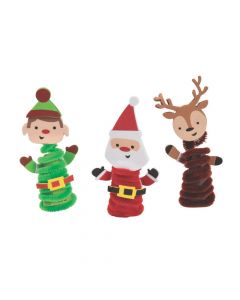 Chenille Christmas Finger Puppet Craft Kit