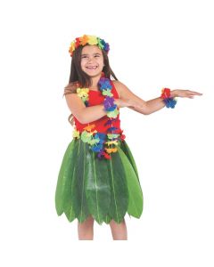 Child’s Banana Leaf Hula Skirt and Leis Set