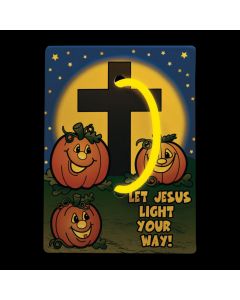 Christian Pumpkin Glow Bracelets with Card