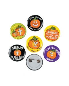 Christian Pumpkin Glow-in-the-Dark Mini Buttons