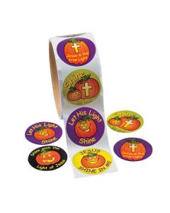 Christian Pumpkin Halloween Stickers
