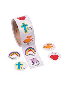 Christian Symbols Smile Face Stickers