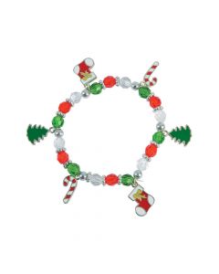 Christmas Beaded Charm Bracelet Craft Kit