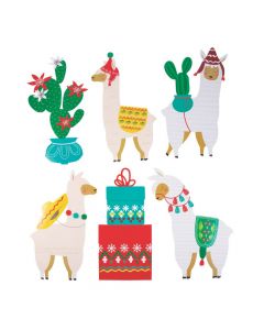 Christmas Cactus and Llama Cutouts