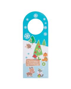 Christmas Doorknob Hanger Sticker Scenes