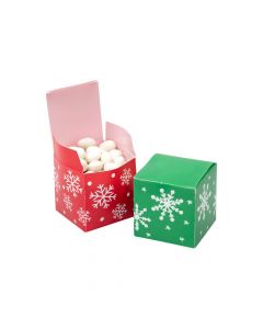 Christmas Snowflake Party Favor Boxes - 12 Pc.