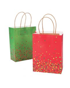 Christmas Sprinkle Kraft Gift Bags