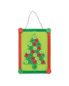 Christmas Tree Button Frame Craft Kit