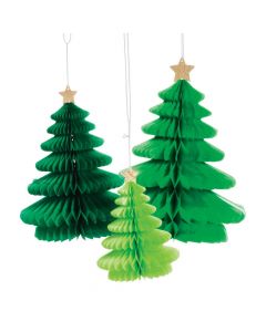 Christmas Tree Fold-Out Hanging Paper Lanterns