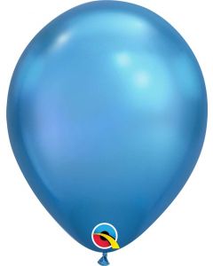 Chrome Blue 27cm Round Latex Balloon