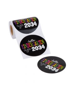 Class of 2034 Sticker Roll - 100 Pc.