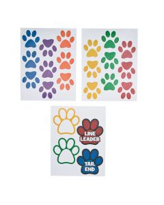 Classroom Paw-Shaped Floor Clings