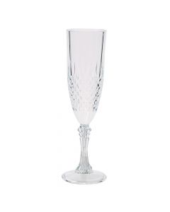 Clear Patterned Champagne Flutes