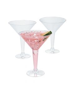 Clear Plastic Martini Glasses