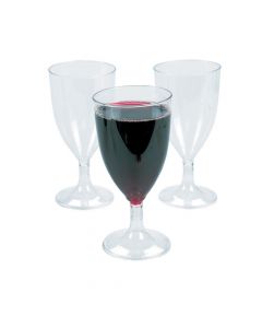 Clear Plastic Wine Glasses - 75 Pc.