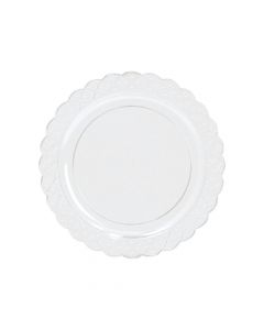 Clear Scalloped Plastic Salad Plates