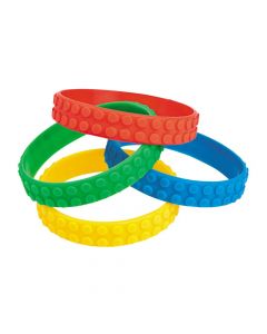 Color Brick Party Rubber Bracelets
