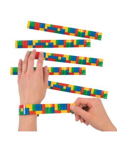 Color Brick Party Slap Bracelets