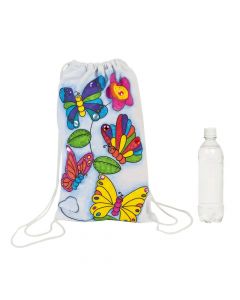 Color Your Own Butterfly Canvas Backpacks