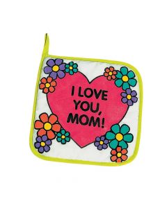 Color Your Own Canvas Mom Pot Holders
