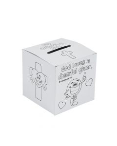 Color Your Own Cheerful Giver Offering Boxes