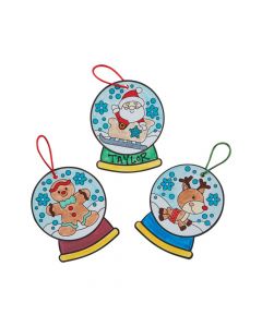Color Your Own Christmas Snow Globe Ornaments