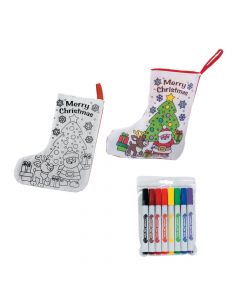 Color Your Own Christmas Stocking Kit
