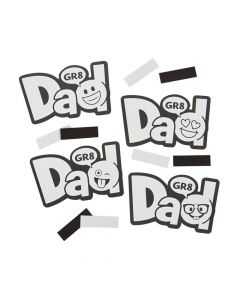 Color Your Own Emoji Father's Day Magnets