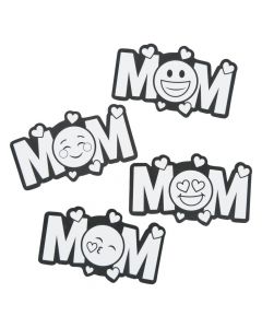 Color Your Own Emoji Mom Magnets