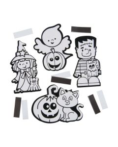 Color Your Own Fuzzy Halloween Magnets