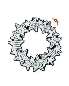 Color Your Own Fuzzy Patriotic Wreaths