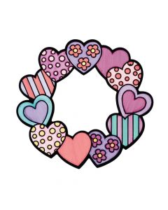 Color Your Own Fuzzy Valentine Wreaths