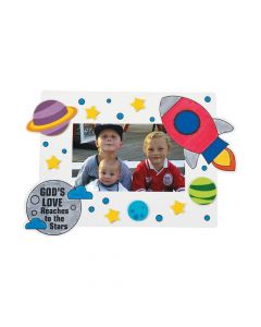Color Your Own God's Galaxy VBS Picture Frame Magnets with Stickers