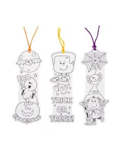 Color Your Own Halloween Friends Bookmarks