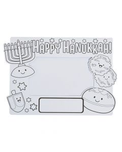 Color Your Own Hanukkah Picture Frames
