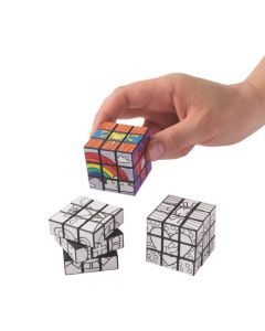 Color Your Own He Lives Mini Puzzle Cubes